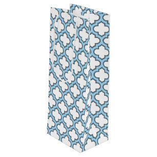 Vita och Baby blue trellis, Lattice, Quatrefoil