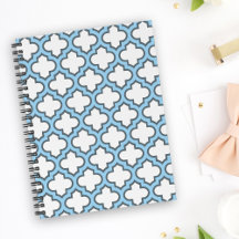 Vita och Baby blue trellis, Lattice, Quatrefoil