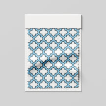 Vita och Baby blue trellis, Lattice, Quatrefoil