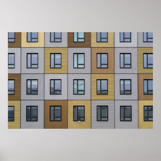 Vita och beige byggnader poster (Framsidan)