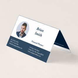 Vita och blå Affärskortet i finansieringsplanen Kort
