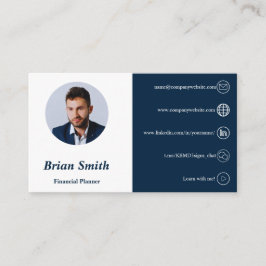 Vita och blå Affärskortet i finansieringsplanen Lojalitetskort