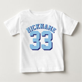 Vita och blå Baby | Idrottsdesign T Shirt