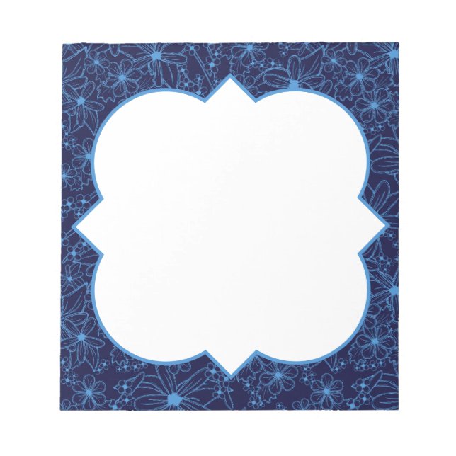 Vita och blå Blommigten Gräns, Anteckningsblocket  Anteckningsblock (Framsida)
