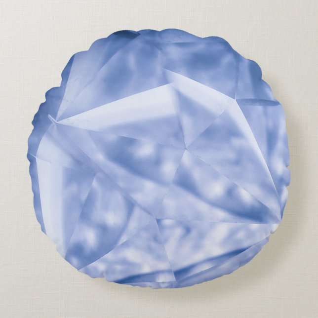 Vita och blå kostym jacka rund kudde (Framsidan)