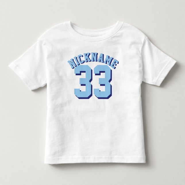 Vita och blå Småbarn | Sports Jersey Design Tröja (Framsida)