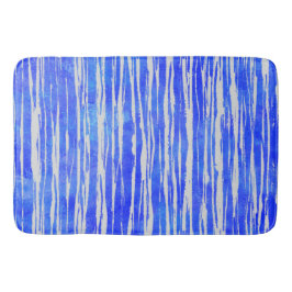 Vita och blå stripe Mönster Badrumsmatta