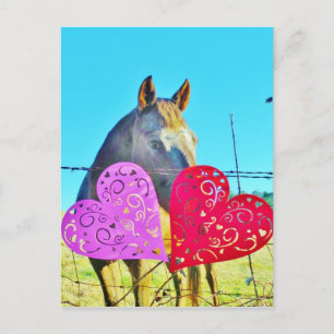 Vita och bruna Valentine Hearts Helg Vykort