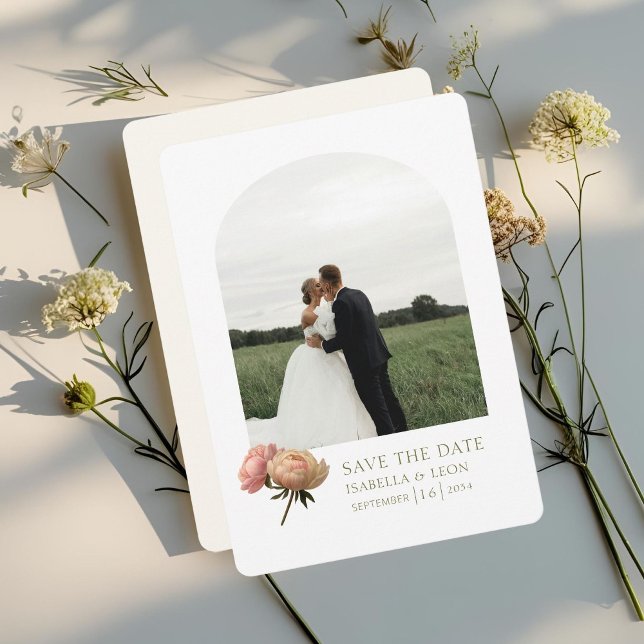 Vita och Elfenbenskusten | Modern Oliv grönt Ro Inbjudningar (Skapare uppladdad)