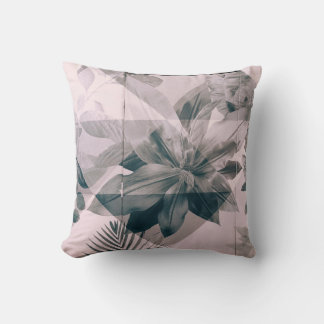 VITA OCH GRÅTT BLOMMIGT PÄRKT VALL OCH DÖRR KUDDE