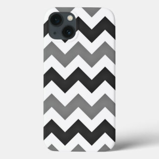 Vita och Grått Chevron Zigzag