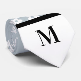 Vita och Grått-Daisy, Monogram Necktie Slips