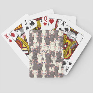 Vita och grått katter mönster casinokort
