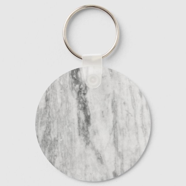 Vita och Grått Marble Struktur Mönster Nyckelring (Framsida)