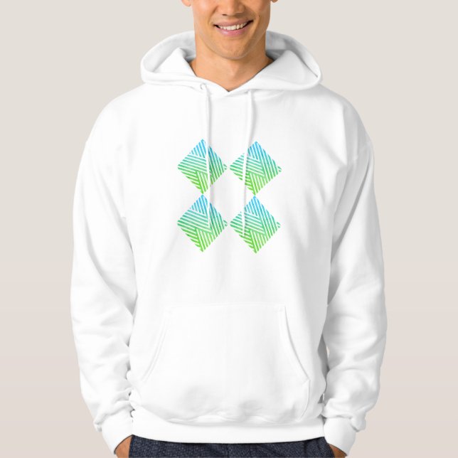 Vita och gröna kroppar hoodie (Framsida)
