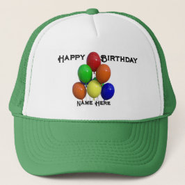 Vita och Grönt Grattis på födelsedagen Namn Keps