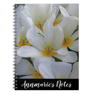 Vita och Gula blommor personliga anteckningar Anteckningsbok