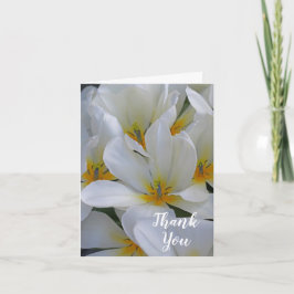 Vita och Gula blommor Tack Kort