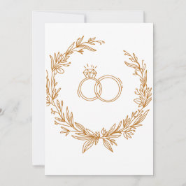 Vita och Guld-blommor Går med oss till firandet av Inbjudningar