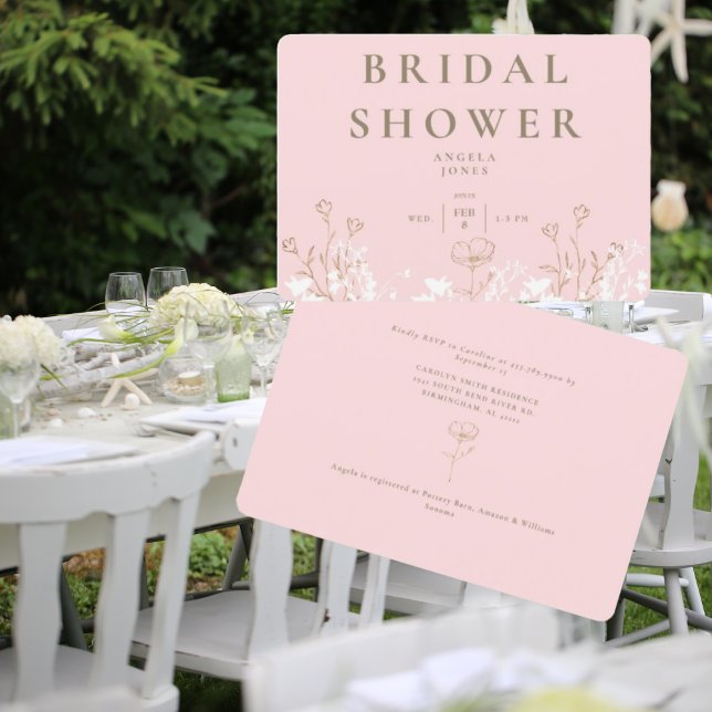  Vita och Guld Flower Inbjudningskort för möhippan (Skapare uppladdad)