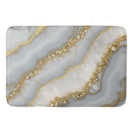 Vita och Guld flytande Moonstone-Personlig Badrumsmatta