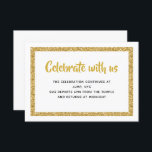 Vita och Guld Glitter Pub Mitzvah Infoga Inbjudningar<br><div class="desc">Det här trendiget infogar kort med fet stil på framsidan med ett lager i guld glitter och vitt,  och en solid färgad bakåt. Lägg till texten i mallformuläret. Ändra teckensnitt,  layout och färg med hjälp av Anpassa.</div>