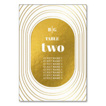 Vita och Guld moderna minimalistbåge Bröllop