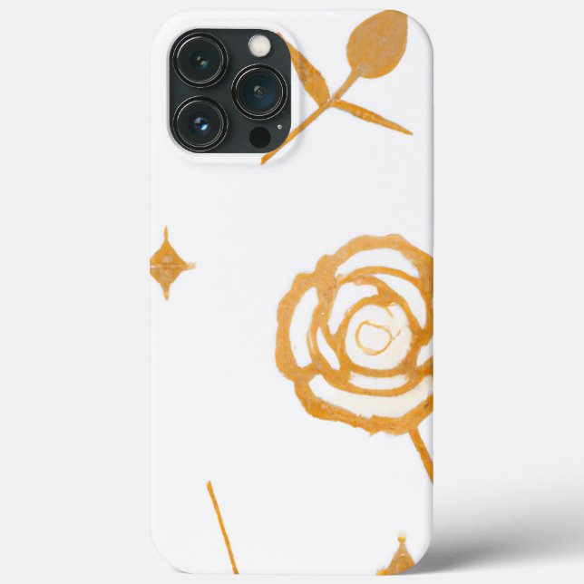 Vita och Guld Plate Ro Blommönster (Baksida)
