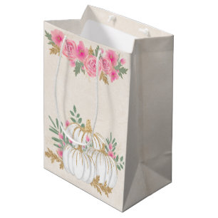 Vita och Guld Pumpkins Watercolor