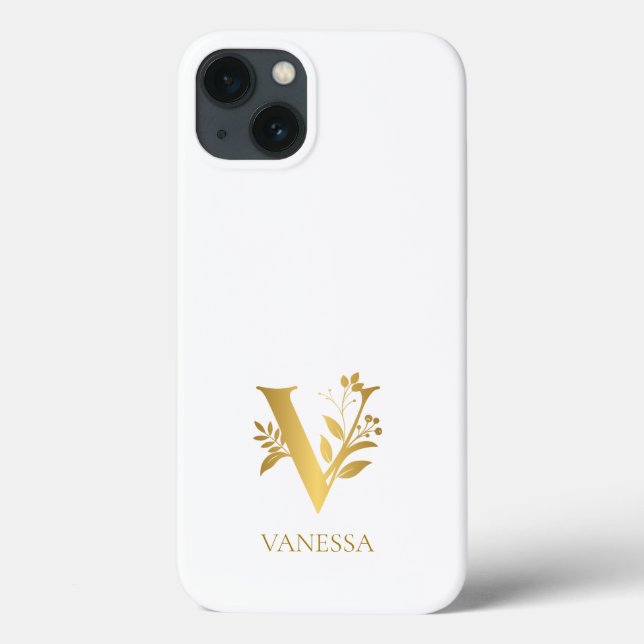 Vita och Guld typografi, Monogram Namn (Baksida)