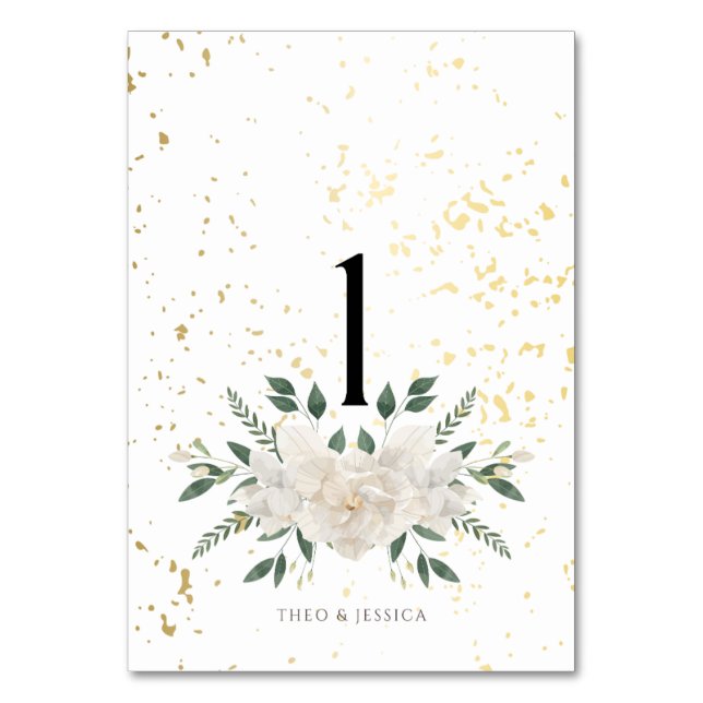 Vita och Guld Vi gör Bordsnummer (Framsidan)