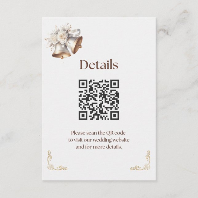Vita och Guldklockor Detaljer Inclosure Tilläggskort (Framsida)