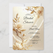 Vita och gyllene blommor bröllopsfest
