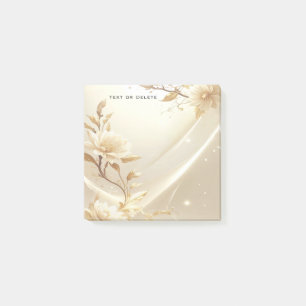 Vita och gyllene blommor Post-it-lappar Post-it Block