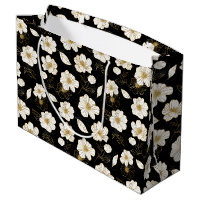 Vita och gyllene blommor svarta
