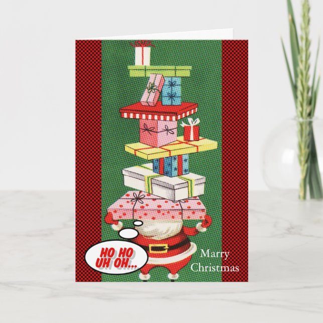 Vita och gyllene Boll med Snö God jul Ho Helgkort (Framsida)