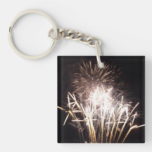 Vita och gyllene fyrverkerier I Patriotisk firande (Framsidan)