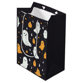 Vita och gyllene spöken stjärnor svart Halloween