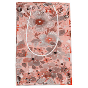 Vita och Lila blommor vid rosa Mönster