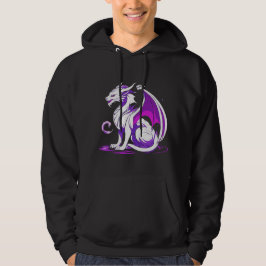 Vita och Lila Dragon Hooded Sweatshirt Design