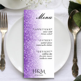 Vita och Lila Glitter - bröllopsmottagning Meny