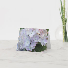 Vita och lila HYDRANGEA Blomster Högtidskort Helgkort