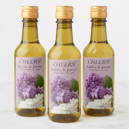 Vita och lila läppar på struktur vinetikett