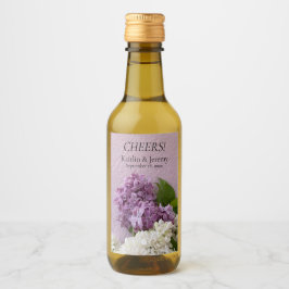 Vita och lila läppar på struktur vinetikett