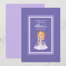 Vita och lila lilla prinsessa-inbjudan inbjudningar