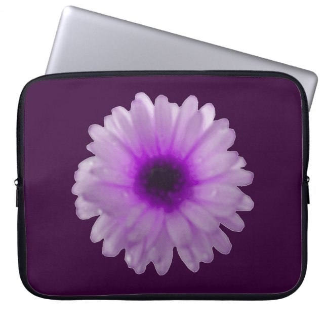 Vita och Lila Marigold Bärbar dator Bag Laptop Fodral (Framsidan)