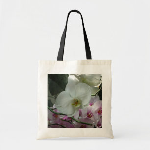Vita och Lila Orchids Tygkasse