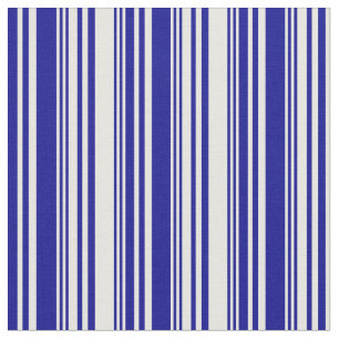 Vita och Mörk blått stripe Mönster Tyg