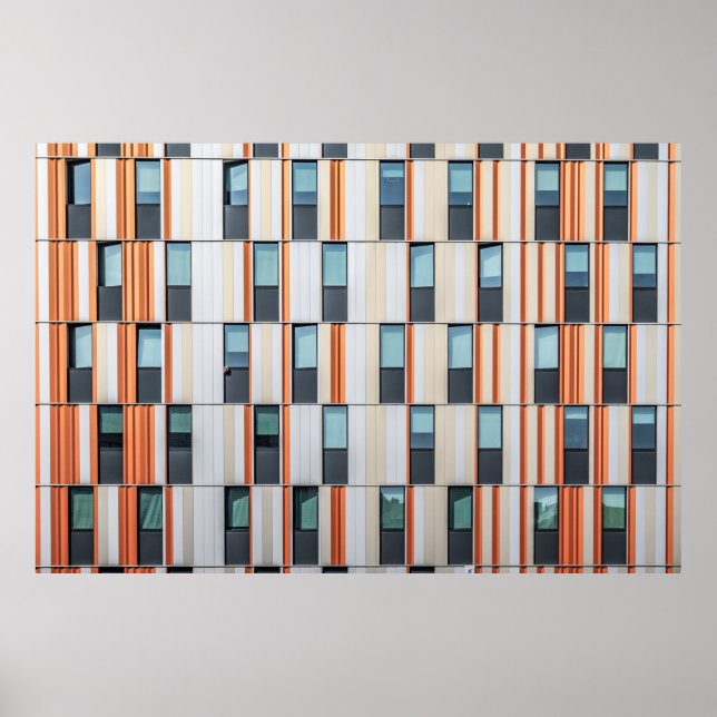 Vita och orange byggnad poster (Framsidan)