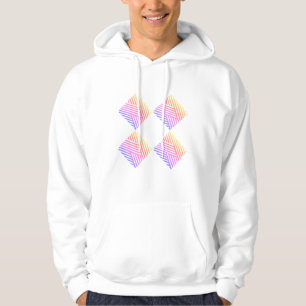 Vita och pinkaktiga kroppar hoodie